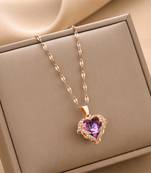 Wynona diamond heart pendant chain necklace