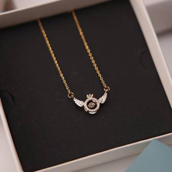 Wynona diamond wings pendant chain necklace 2