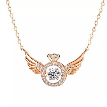 Wynona diamond wings pendant chain necklace 3