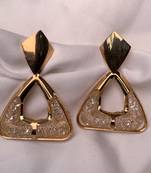 latest fashion stylish trendy triangle shape chunky dangle earrings for women