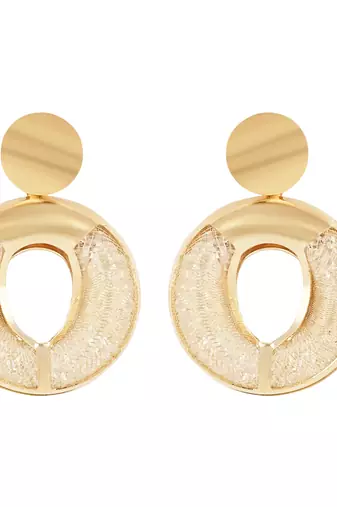 latest fashion stylish round shape chunky dangle earrings for women