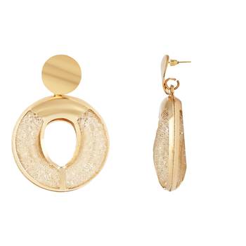 latest fashion stylish round shape chunky dangle earrings for women 3