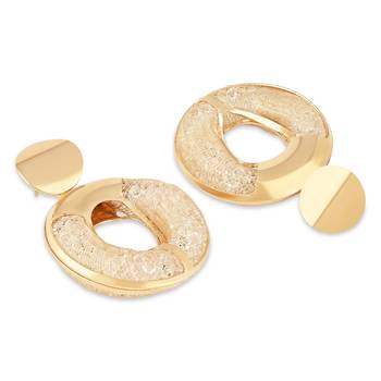 latest fashion stylish round shape chunky dangle earrings for women 4
