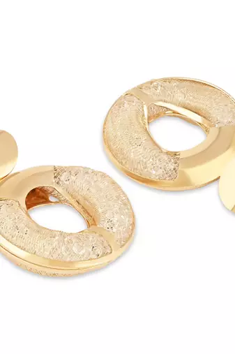 latest fashion stylish round shape chunky dangle earrings for women