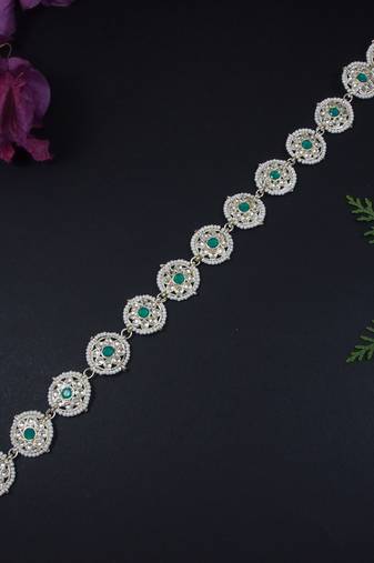 traditional floral kundan pearl sheeshphool matha patti sheeshpatti 