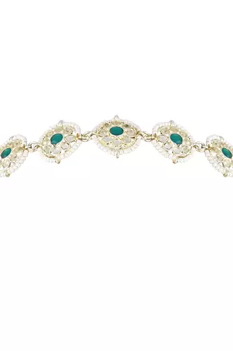 traditional floral kundan pearl sheeshphool matha patti sheeshpatti 
