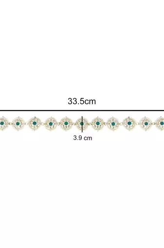 traditional floral kundan pearl sheeshphool matha patti sheeshpatti 