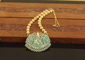 Designer gold plated temple necklace 1