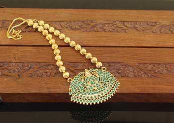 Designer gold plated temple necklace 2