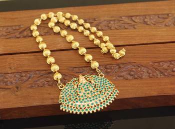 Designer gold plated temple necklace 1