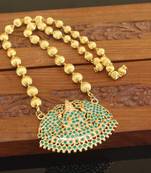 Designer gold plated temple necklace