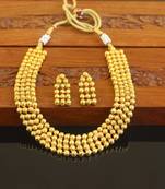 Designer gold plated necklace set