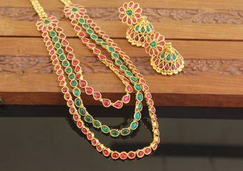 Designer gold plated multy layer necklace set 2