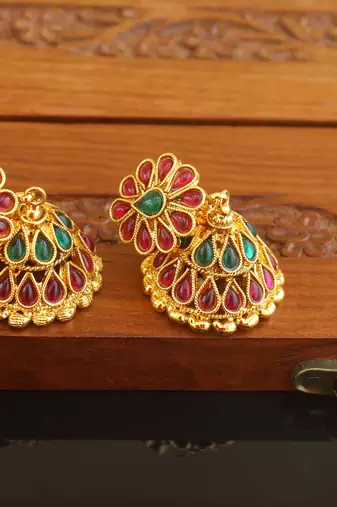 Designer gold plated multy layer necklace set
