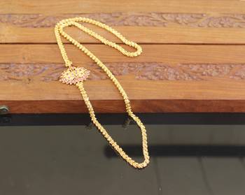 Designer gold plated cz moppu chain 1