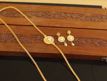 Designer gold plated moppu chain set 1