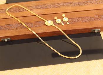Designer gold plated moppu chain set 2