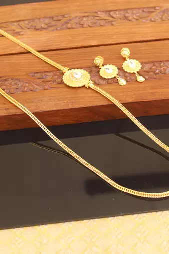 Designer gold plated moppu chain set