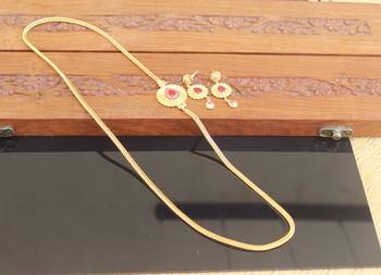 Designer gold plated moppu chain set 2