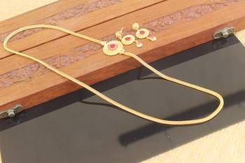 Designer gold plated moppu chain set 3
