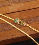 Designer gold plated cz moppu chain