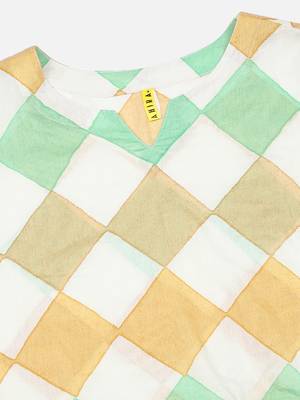 white color checked cotton styles night suits 4