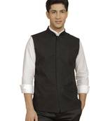 Men'S Black Cotton Nehru Jacket