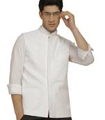 Men'S White - Nehru Jacket