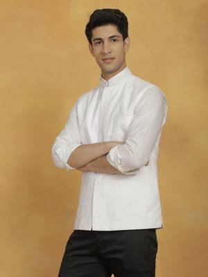 Men'S White - Nehru Jacket 2