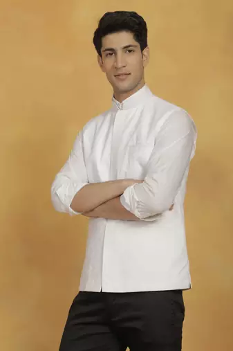 Men'S White - Nehru Jacket