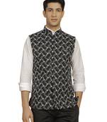 Black Cotton Nehru Jacket