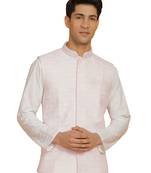  men's pink cotton nehru jacket