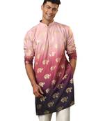 men's purple rayon kurta