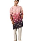 men's purple rayon kurta pyjama set