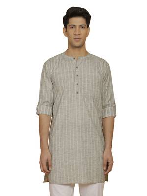 Men'S Green Cotton Kurta 1
