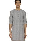 Men'S Gray Cotton Kurta