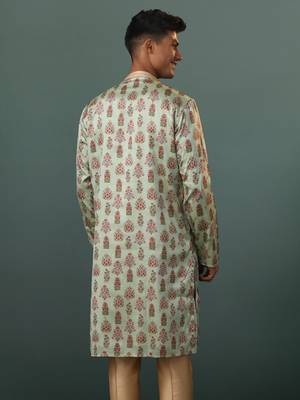 Aqua Silk Blend Kurta 3