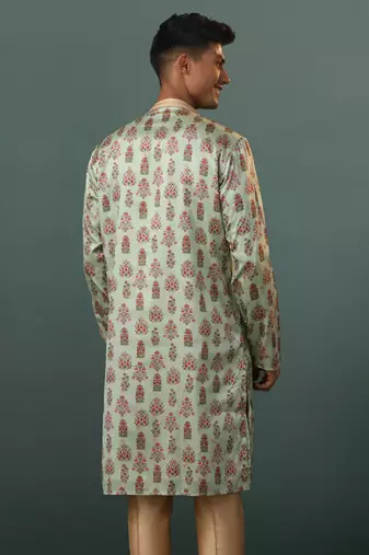 Aqua Silk Blend Kurta