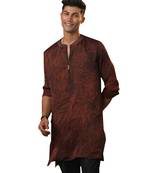 men's coffe cotton blend kurta