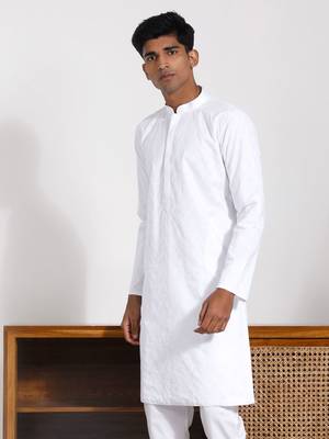 White Cotton Kurta 2