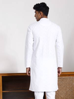 White Cotton Kurta 3