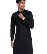 Black Cotton Kurta