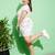 White Face Print Twill Belted Blazer Dress