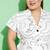 White Face Print Twill Belted Blazer Dress