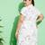 White Face Print Twill Belted Blazer Dress