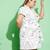 White Face Print Twill Belted Blazer Dress