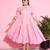 Neon Pink Check Midi Dress