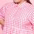 Neon Pink Check Midi Dress