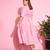 Neon Pink Check Midi Dress