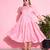Neon Pink Check Midi Dress